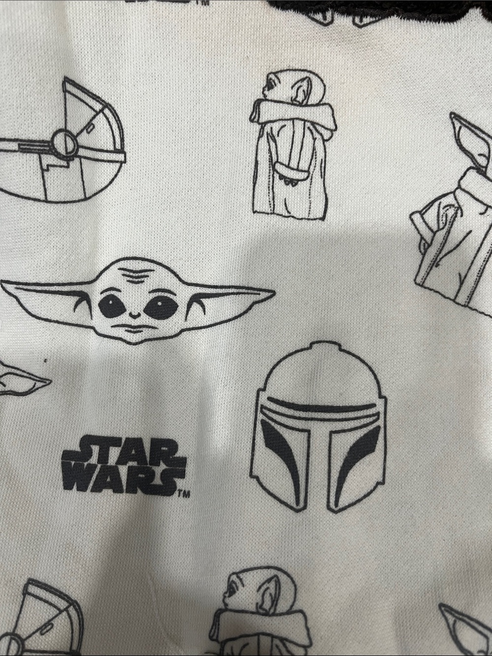 Star Wars Sweatshirt Hoodie Fleece in cream brown Unisex size S - Picture 9 of 10